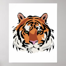 cool tiger face design print