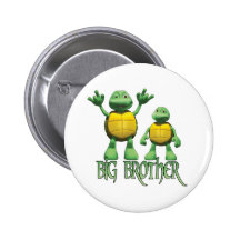 Cool Turtles Big Brother Pinback Button