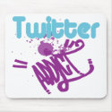 Cool Twitter Addict Custom Graffiti Art Remix mousepads
