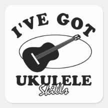 Cool ukulele musical instrument designs stickers