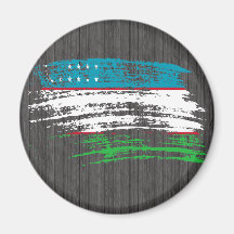 Cool Uzbek flag design Fridge Magnets