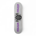 Cool viking skull with runes graphic skateboard
