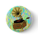 Cool vintage gramophone button design