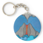 Cool Volcano Modern Art Custom Key Chain keychains