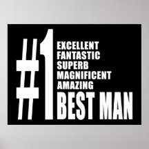 Cool Wedding Favours : Number One Best Man Print