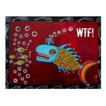 Cool Whale - WTF! Postcard