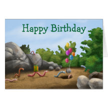 Cool Worm Birthday Card