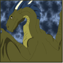 Cool Yellow And Blue Dragon