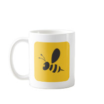 Cool Yellow Bee Icon Logo Shirt Coffee Mug