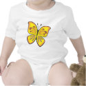 Cool Yellow Butterfly Cartoon t-shirts