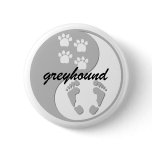 Cool yin yang Greyhound buttons