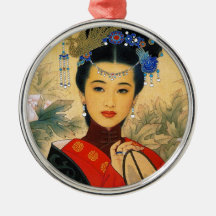 Cool young beautiful chinese prince Guo Jin art Christmas Ornament