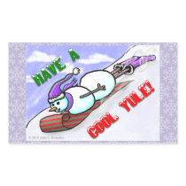 Cool Yule Snowman Rectangle Sticker