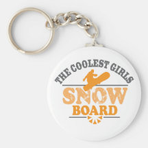 Coolest Girls Snowboard Keychain