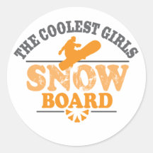 Coolest Girls Snowboard Stickers