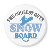 Coolest Guys Snowboard Magnets