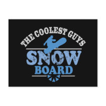 Coolest Guys Snowboard Post Card