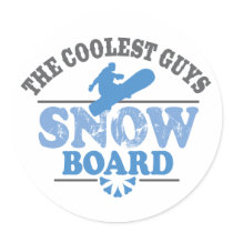 Coolest Guys Snowboard Sticker