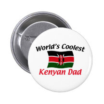 Coolest Kenyan Dad Pinback Buttons