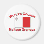 Coolest Maltese Grandpa Fridge Magnets