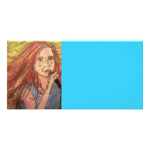 Coolest Rocker Girl Custom Photo Card