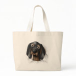 Coonhound (Black and Tan) Busting Out Canvas Bags