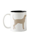 Coonhound Silhouette (tan) mugs