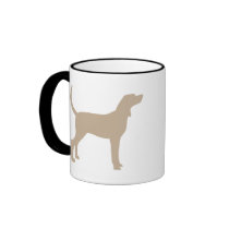 Coonhound Silhouette (tan) Mug