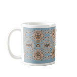 Coordinating Blue and Beige Pattern Mug