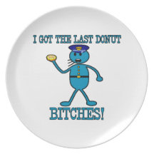 Cop Has Last Doughnut Plates