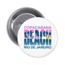 Copacabana Beach Pinback Button
