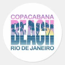 Copacabana Beach Round Sticker