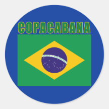 COPACABANA Beach Tshirts, Gifts Round Sticker