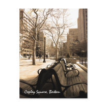 Copley Square Benches Post Card