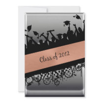 Copper & Chrome Diagonal Slash Class of 2012 Personalized Announcements