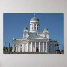 Copper-Domed Church In Helsinki Posters