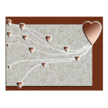 Copper hearts postcard