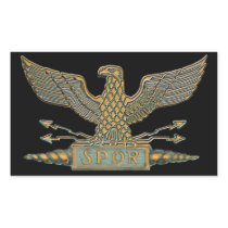 Copper Roman Eagle Rectangle Sticker