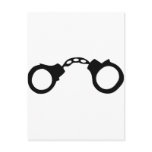 cops handcuffs postcard