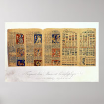 Copy of a fragment of the Dresden Codex Print