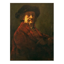 Copy of a Rembrandt Self Portrait, 1869 Post Cards