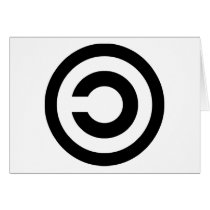 Copyleft - information wants to be free greeting card