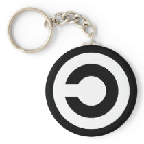 Copyleft - information wants to be free keychains