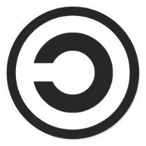 Copyleft - information wants to be free round stickers