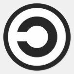 Copyleft - information wants to be free round stickers
