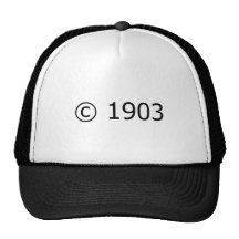 Copyright 1903 mesh hat