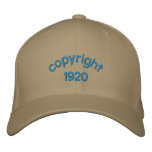 Copyright 1920 embroidered hats