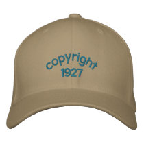copyright 1927 embroidered baseball cap