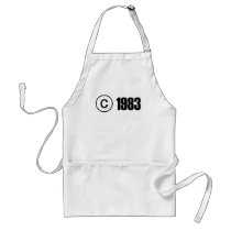 Copyright 1983 aprons