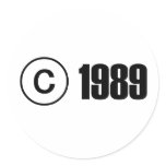 Copyright 1989 stickers